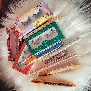 Eyelash Glue Pen and 2 pair of Lashes